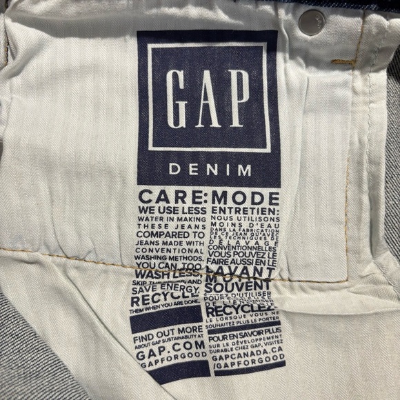 GAP Sz 33 or 16R Cheeky Straight High Rise Classic Blue Denim Jeans NEW W/ TAGS - Picture 9 of 12